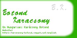 botond karacsony business card